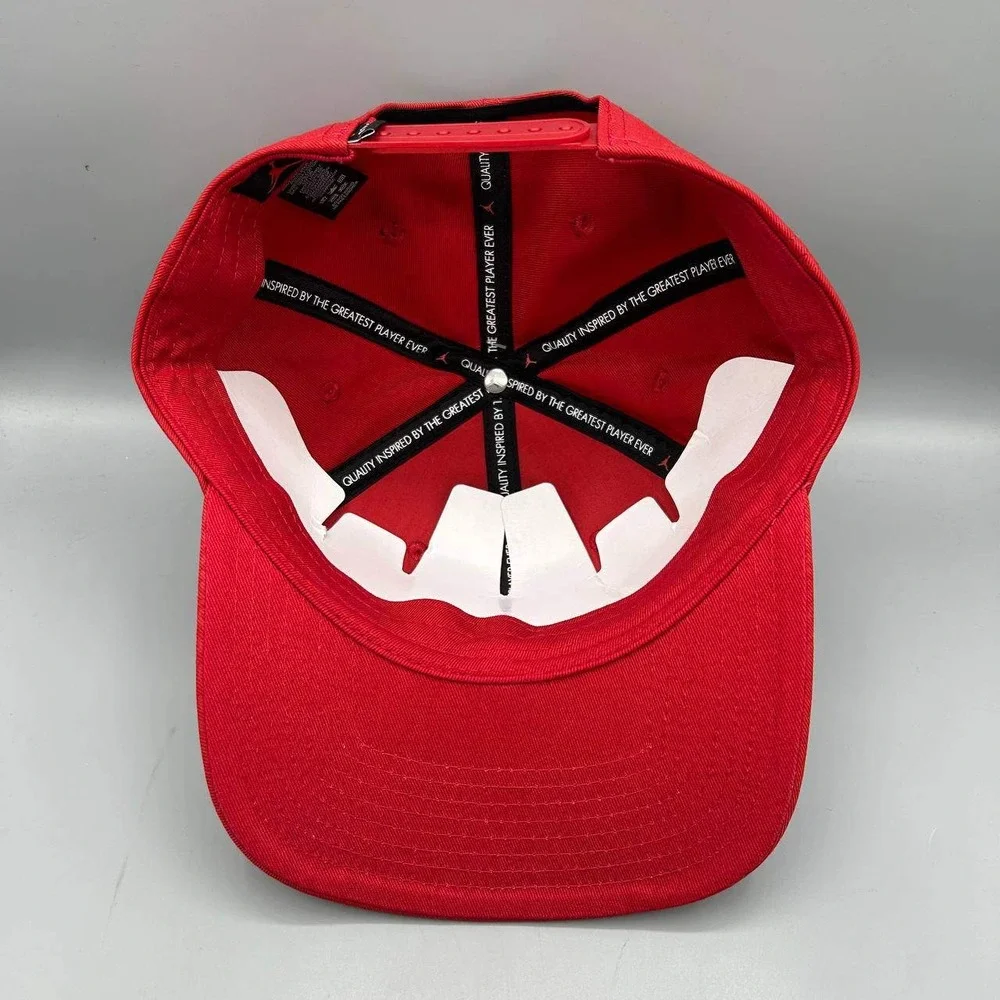 Air Jordan Hat Men Red Gold Logo Jumpman Nike Pro Snap Back Cap New